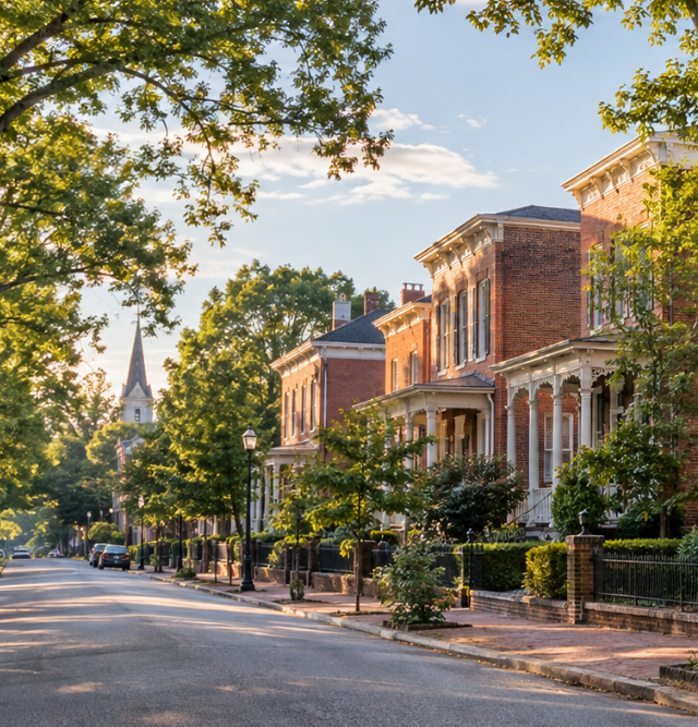 Historic residential area in Petersburg, Virginia